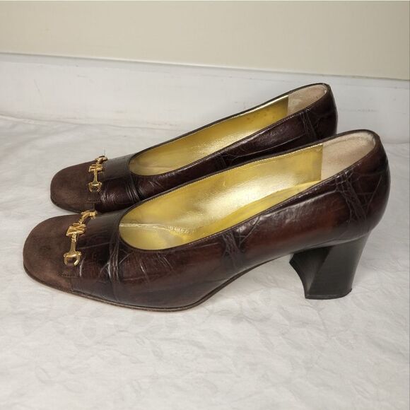 80s Escada Suede Leather Pumps - Picture 4 of 14